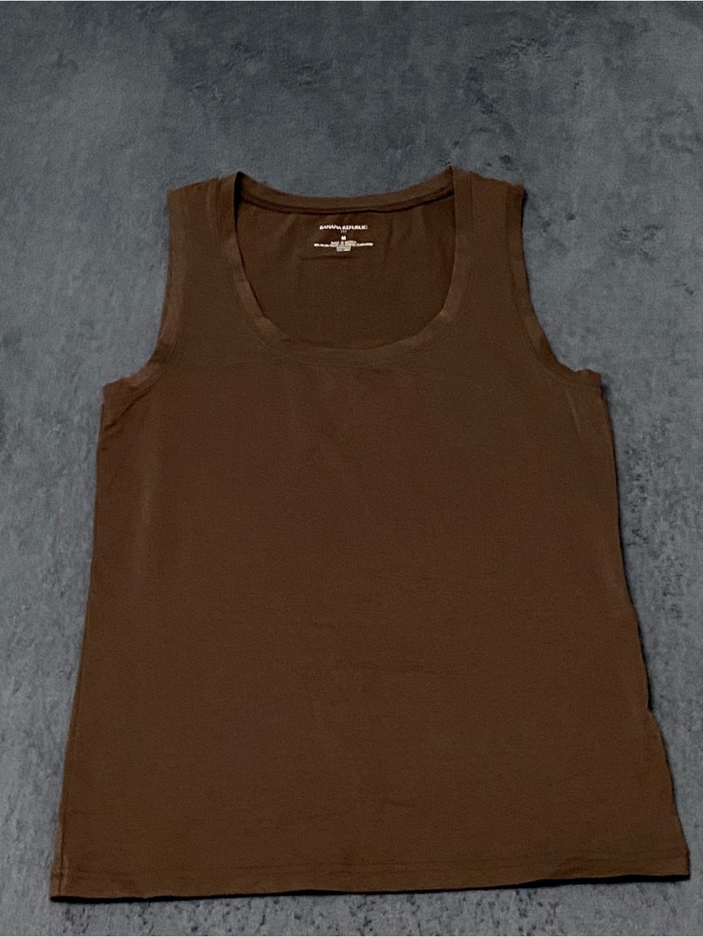 Banana Republic Tank Top Womens M Brown Sleeveless Scoop Neck Stretch Fitted